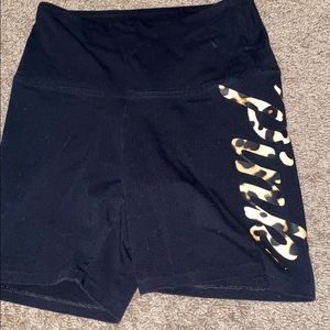 Pink Victoria’s Secret cheetah print biker shorts